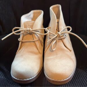 Hush Puppies Cream Lace Up Boots